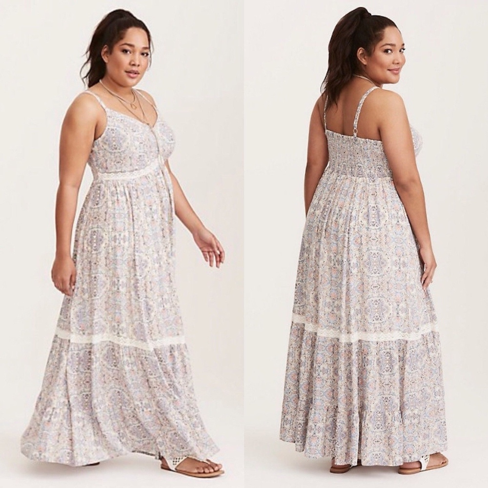 Torrid Boho Maxi Dress Floral Size 3